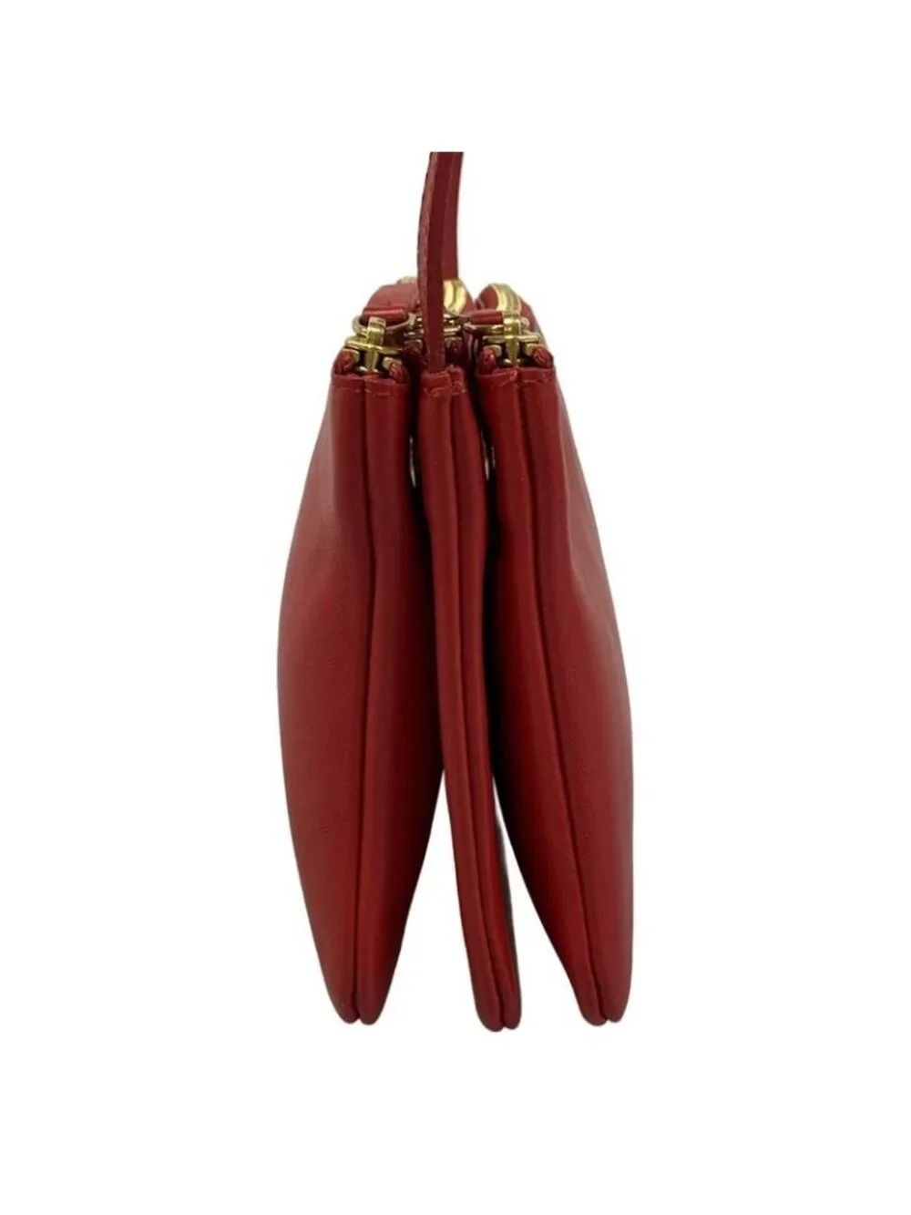 Celine Shoulder Bag Trio Red Leather - Picture 2 of 15